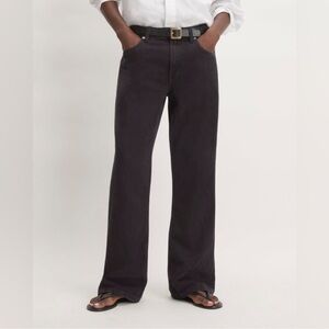 EVERLANE The Slouch Bootcut Jeans Black Denim Mid Rise 90s Vintage Inspired 30